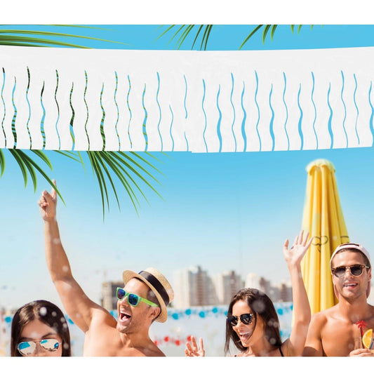 Weiße Fransengirlande