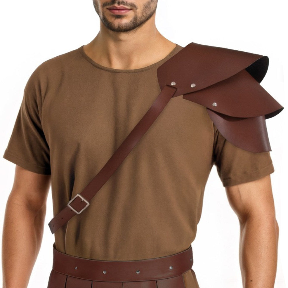 Braune Römischer-Gladiator-Schulterklappe