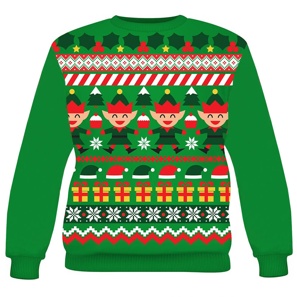 Weihnachtspullover "Elfen" für Kinder