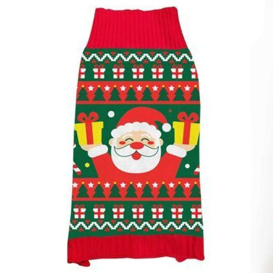 Weihnachtspullover für Haustiere – Weihnachtsmann-Motiv