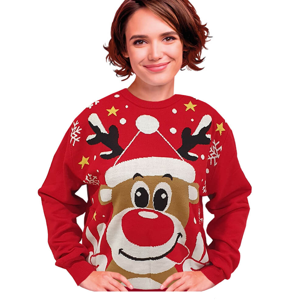Rentier-Weihnachtspullover für Gruppen