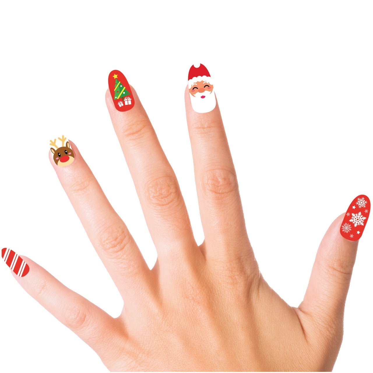 Set mit 10 Weihnachtsnägeln