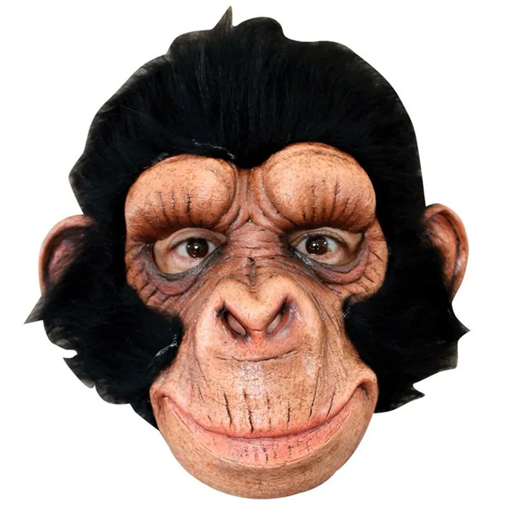 Weiße Schimpansenmaske aus Latex