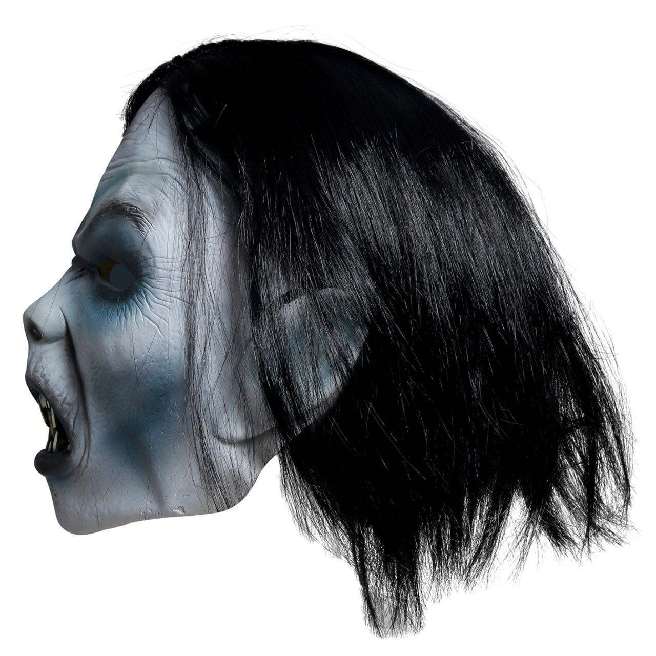 Vampir Latex Maske mit Haaren