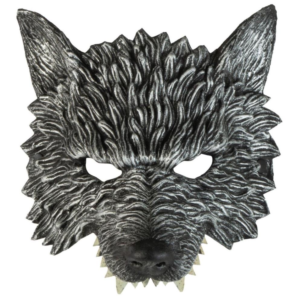 Grauer Wolf Halbmaske