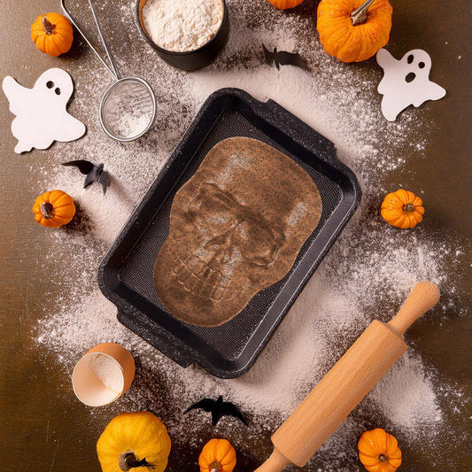 Totenkopf-Backform aus Aluminium