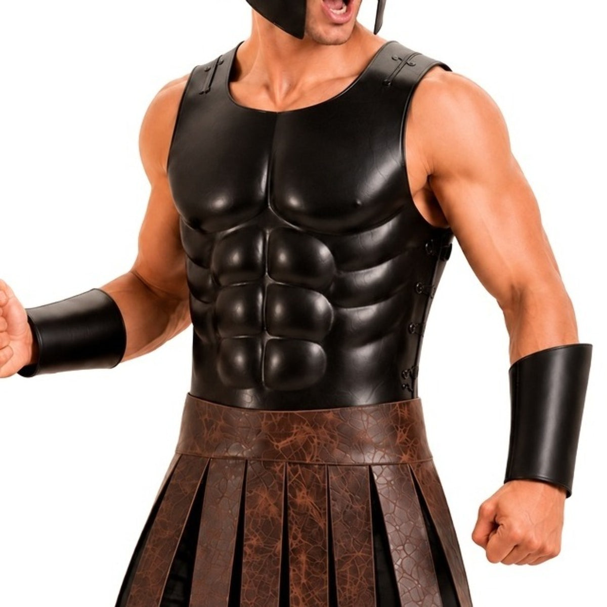 Schwarze Gladiator-Handgelenkbandagen