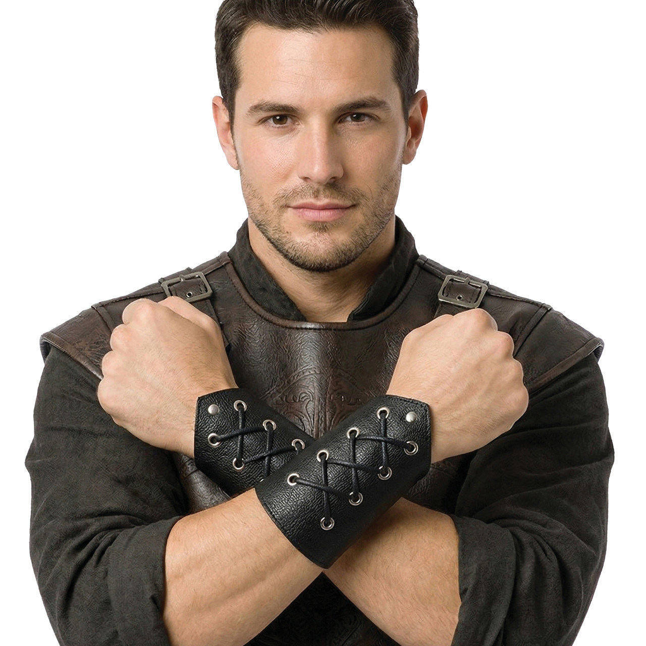 Schwarze Armbänder aus Kunstleder
