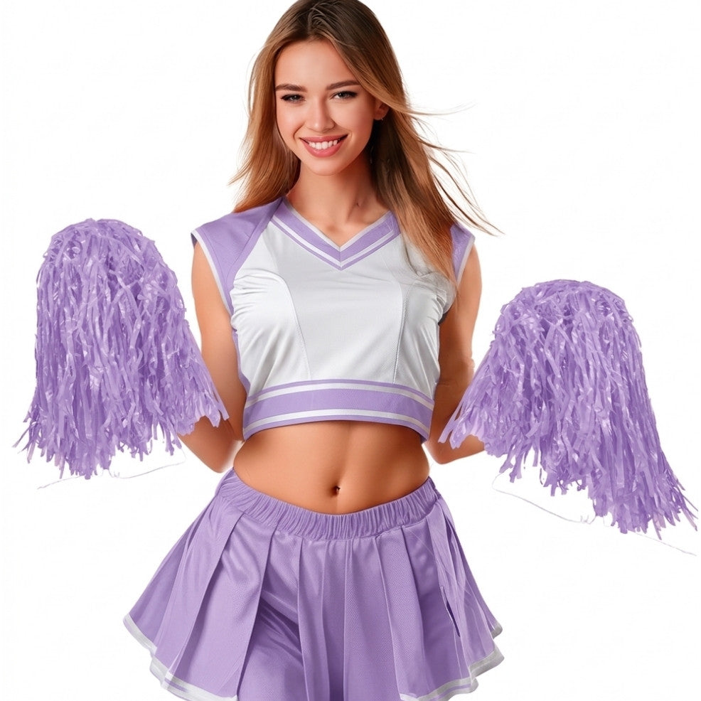 Packung mit 2 violetten Pompons 80 g