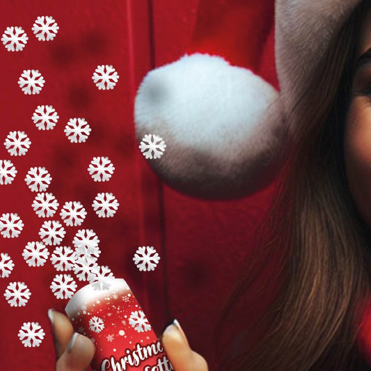 Pack 3 Konfetti-Kanonen Weihnachtsschneeflocken