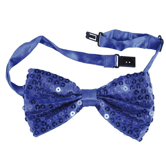 Blaue Pailletten-Fliege