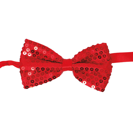 Rote Pailletten-Fliege