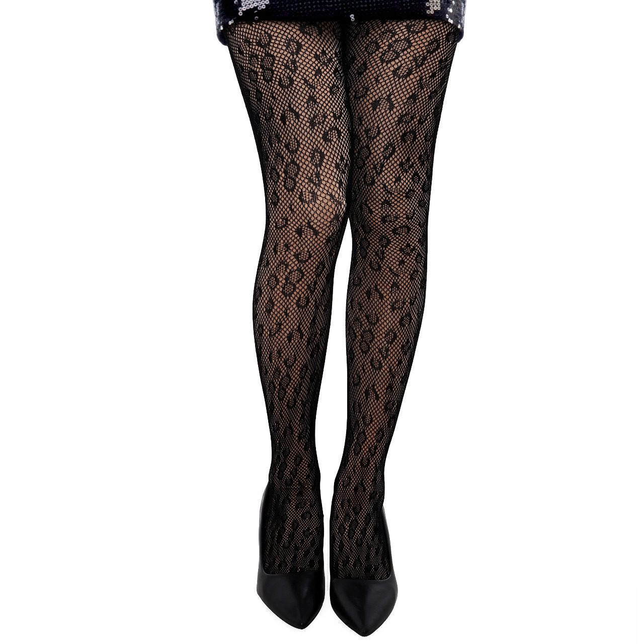 Leoparden-Netzstrumpfhose