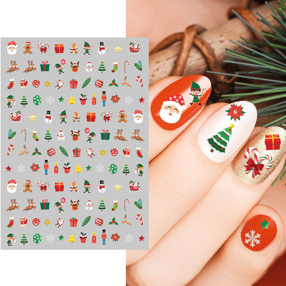 Nagelaufkleber für Weihnachten