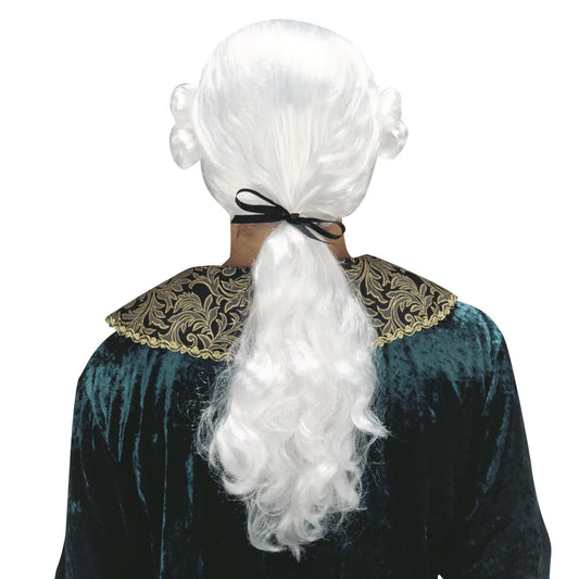 Barocke Weiße Herzog-Perücke
