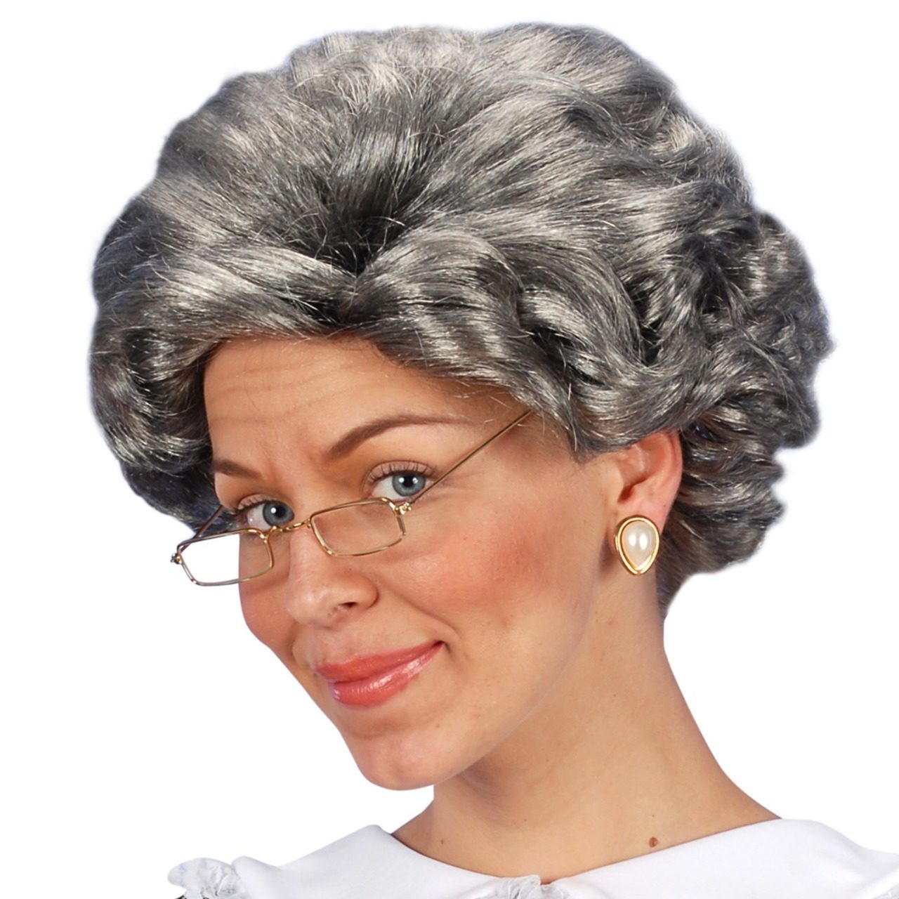 Graue Oma-Perücke „Agatha“