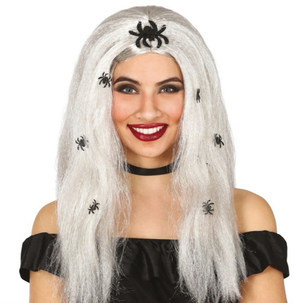 Graue Lange Spinnenperücke