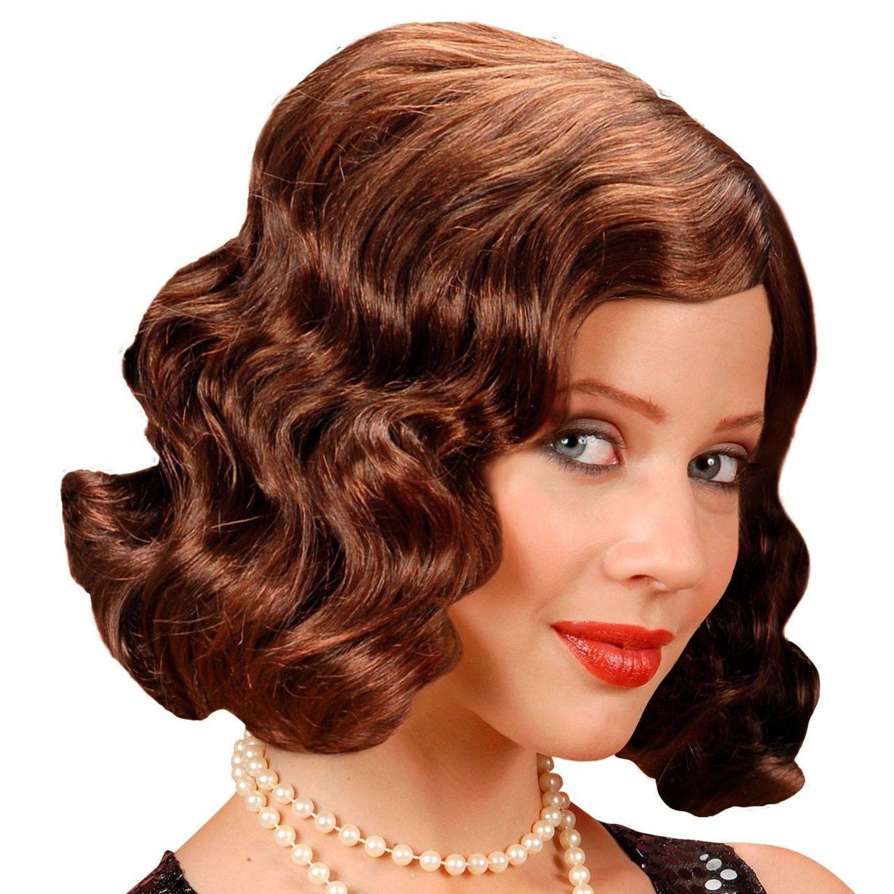 NET TOYS 20er Jahre Perücke – Schwarze Burlesque Diva Wasserwellen Locken, Kurzhaar, Für Charleston Kostüm NET TOYS 20er Jahre Perücke – Schwarze Burlesque Diva Wasserwellen Locken, Kurzhaar, Für Charleston Kostüm