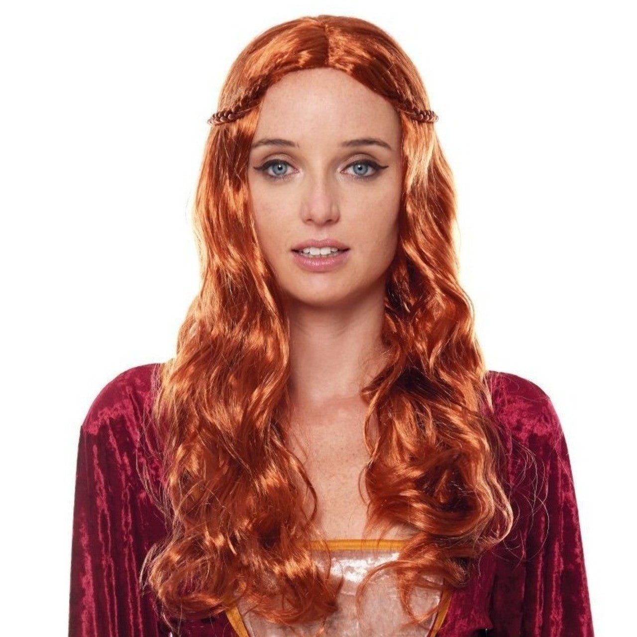 Mittelalterliche Perücke rothaarig