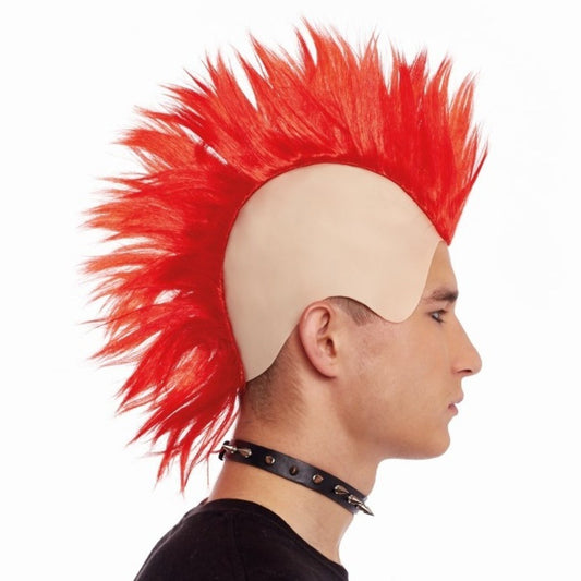 Perücke Punky Red Crest