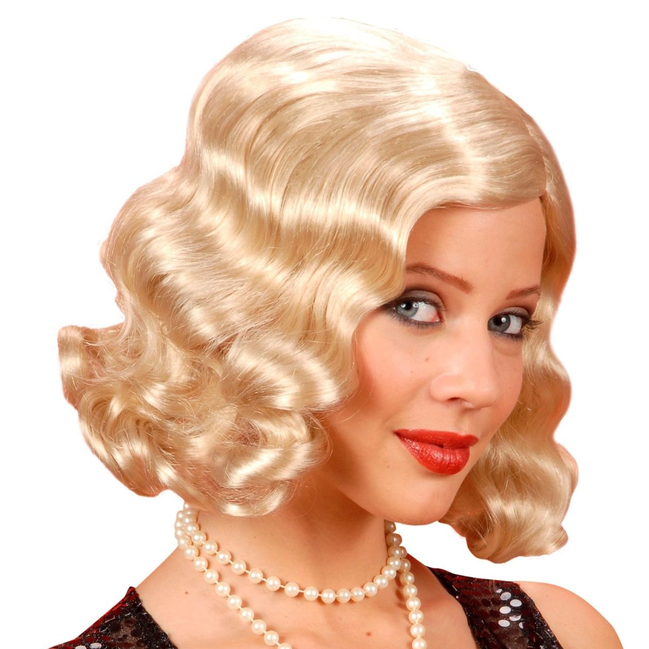 Blonde Lockenperücke 20er Jahre