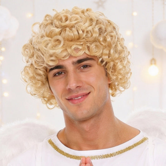 Blonde lockige Engelsperücke
