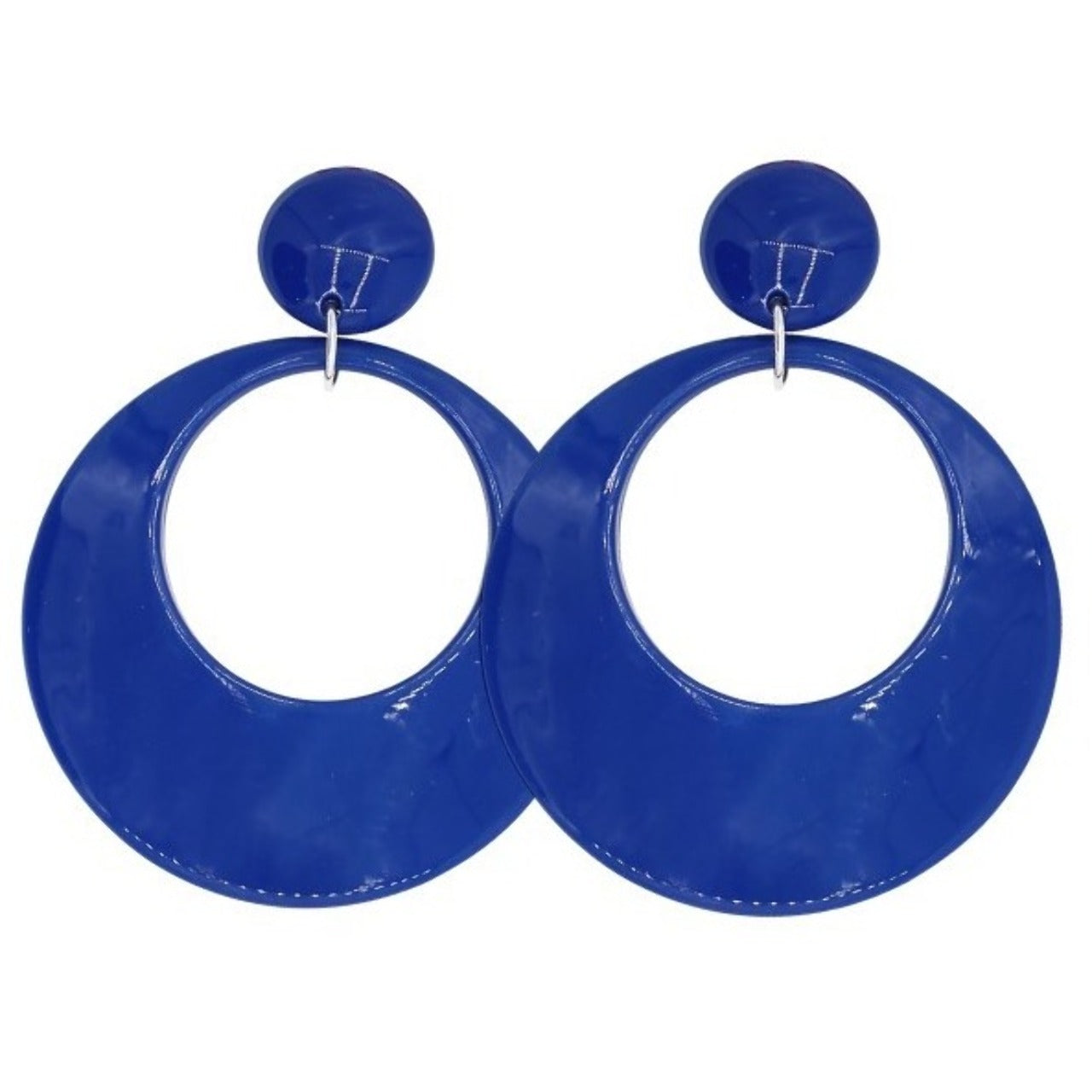 Flamenco Ohrringe - Blaue Creolen