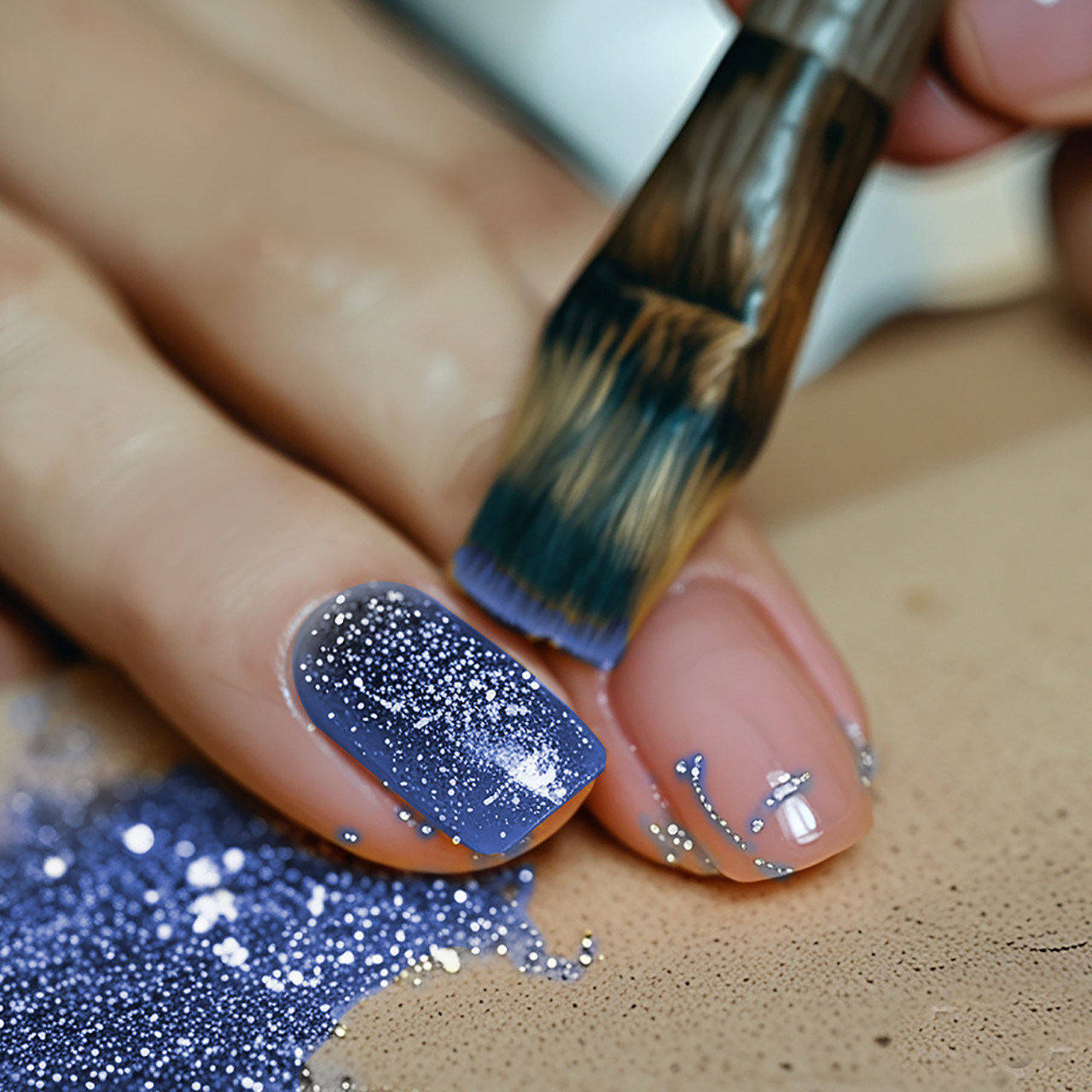 Glitzer-Blau biologisch abbaubar