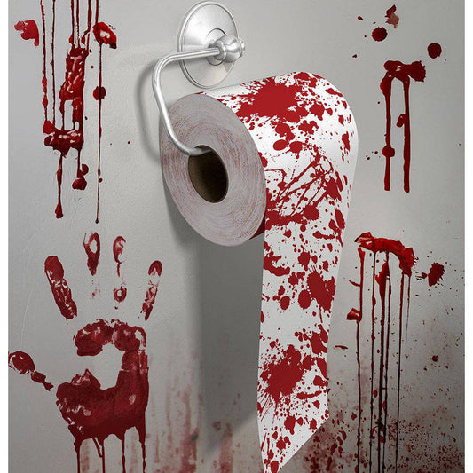 Blutiges Toilettenpapierrolle