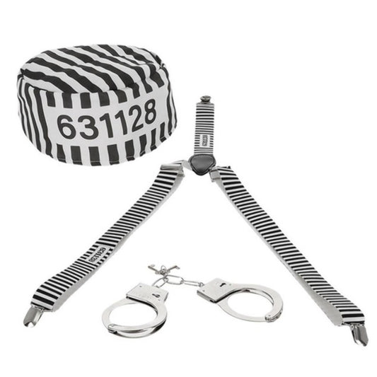 Gestreiftes Sträflings-Set