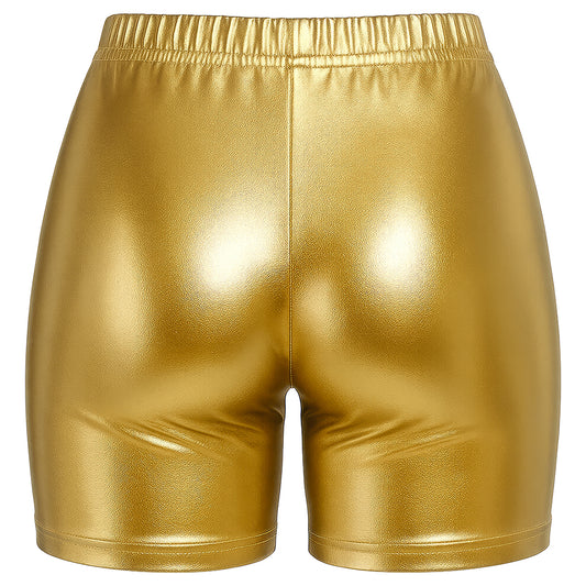 Goldene Metallic-Shorts