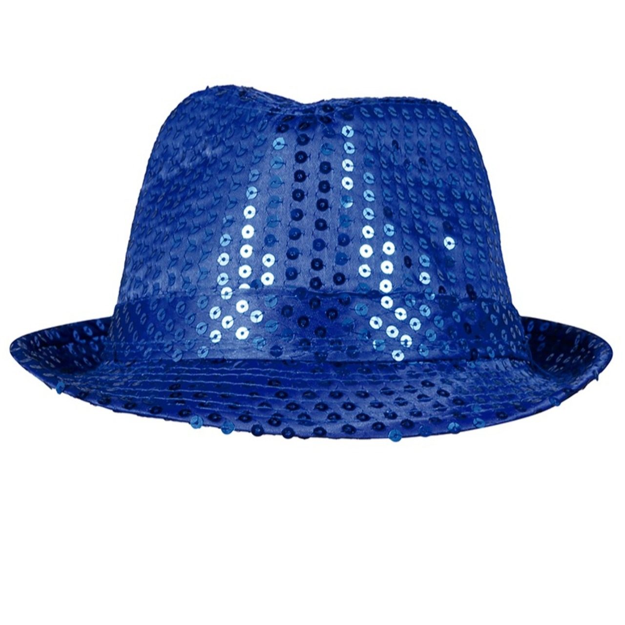 Blauer Gangster-Hut Eco-Pailletten