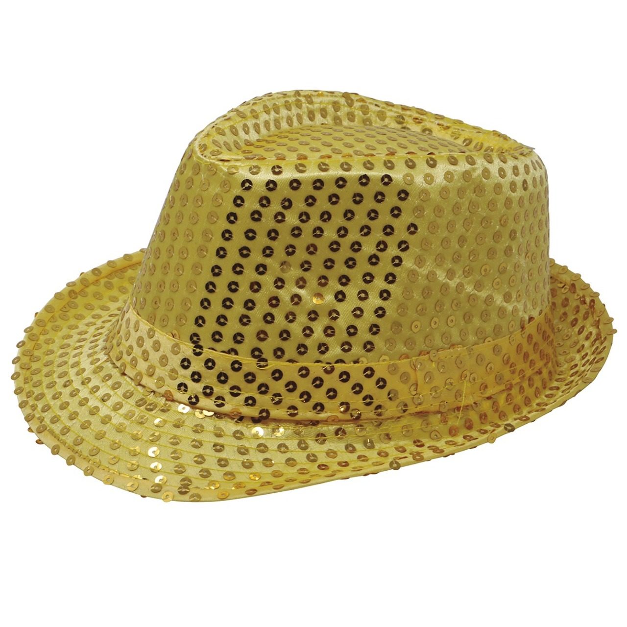 Goldfarbener Gangster Hut Eco mit Pailletten