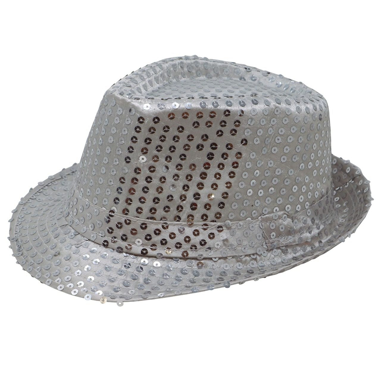 Silberner Gangster-Hut Eco mit Pailletten