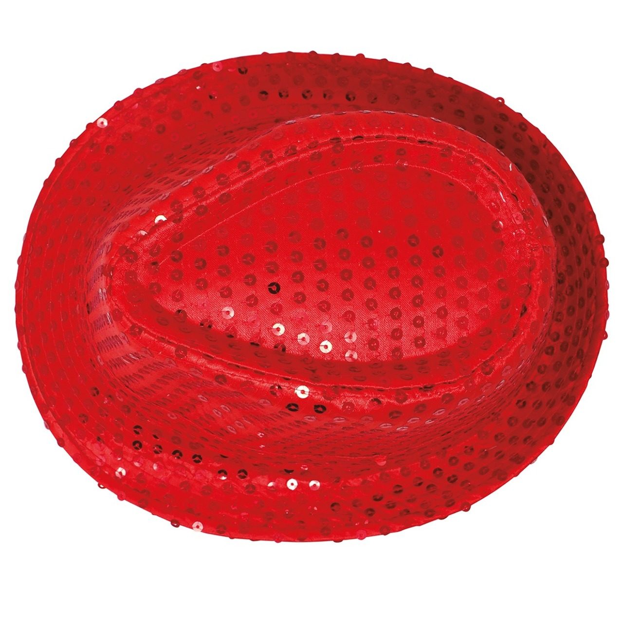 Roter Gangster-Hut Eco mit Pailletten