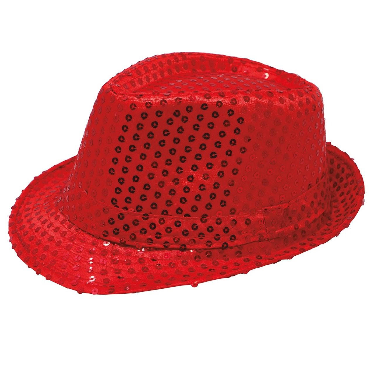 Roter Gangster-Hut Eco mit Pailletten