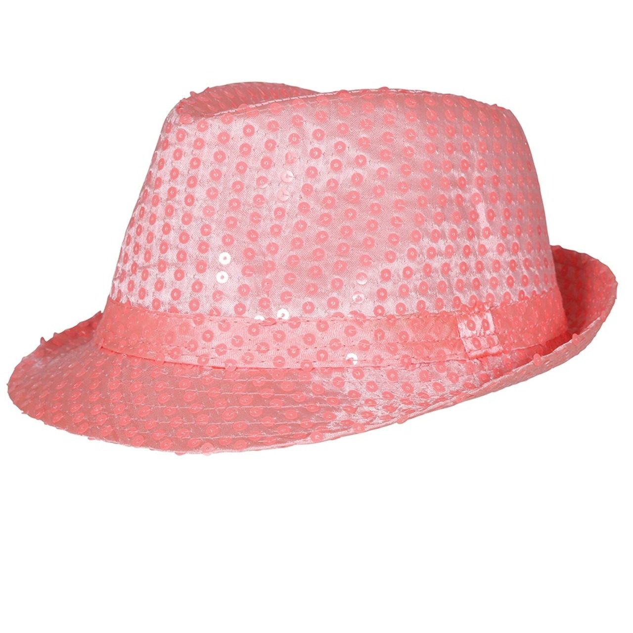 Rosa Gangster-Hut mit Pailletten