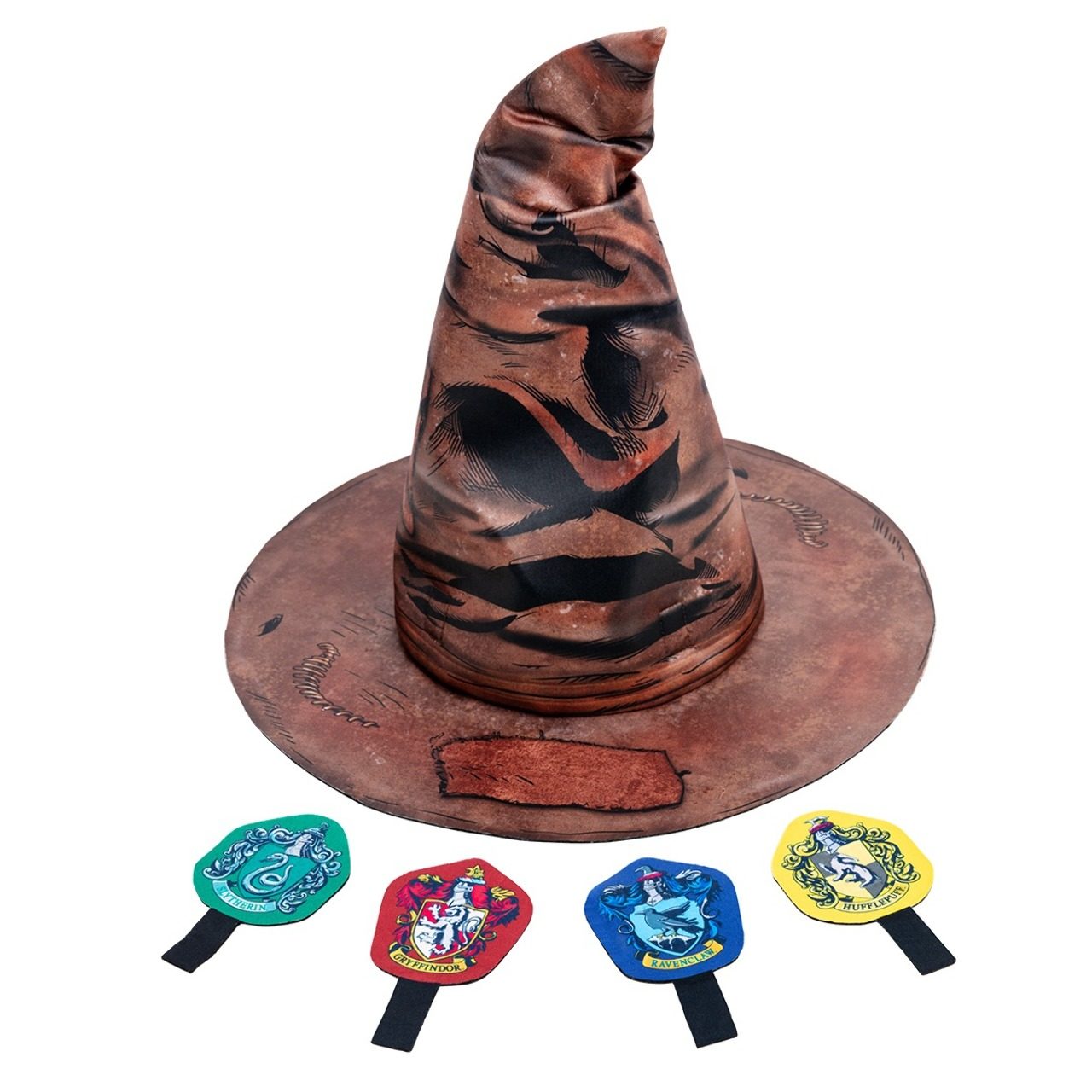 Harry Potter™-Hut mit 4 Abzeichen