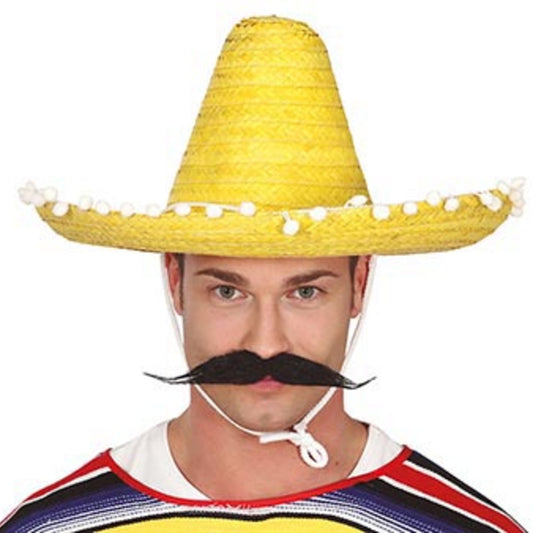 Gelber Mexikanischer Sombrero mit Quasten