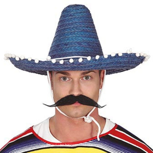 Mexikanischer Blauer Sombrero mit Quasten