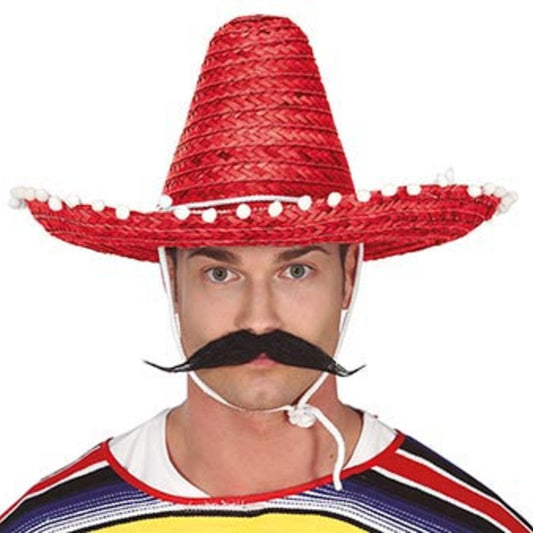 Roter Mexikanischer Sombrero mit Quasten