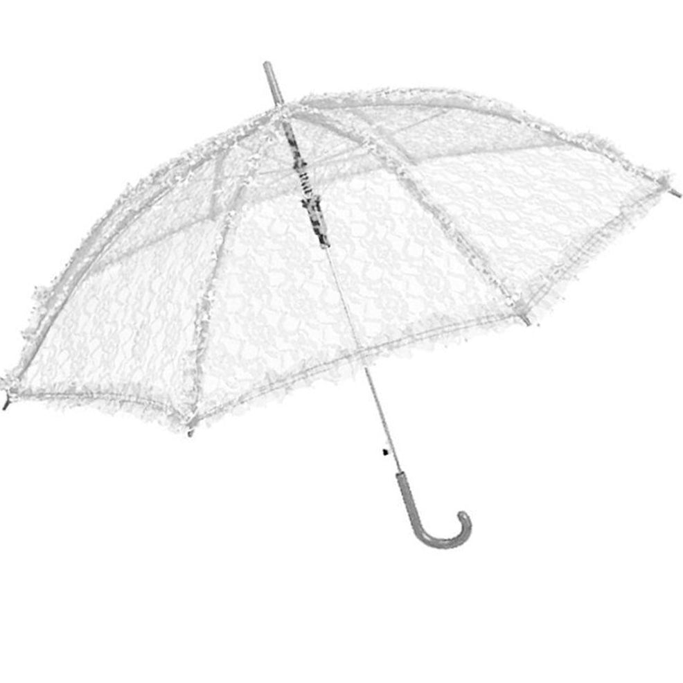 Weiße Spitzen-Sonnenschirm