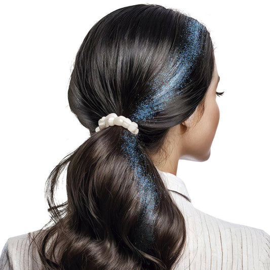 Blaues Glitzer-Haarspray