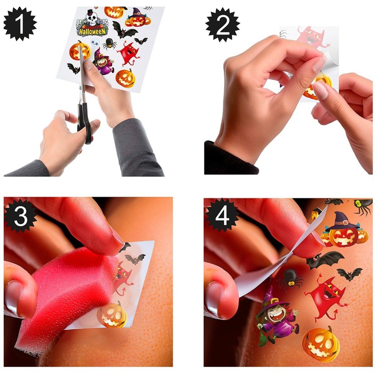 Lustige Halloween-Tattoos für Kinder