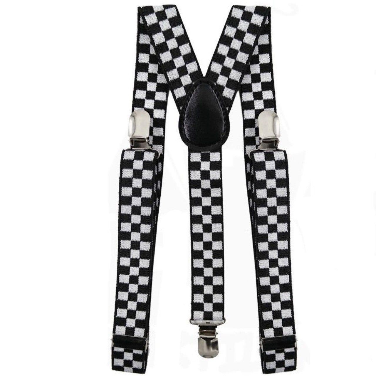 Hosenträger schwarz-weiß kariert