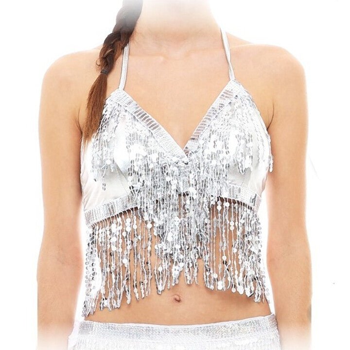 Pailletten-Top silber