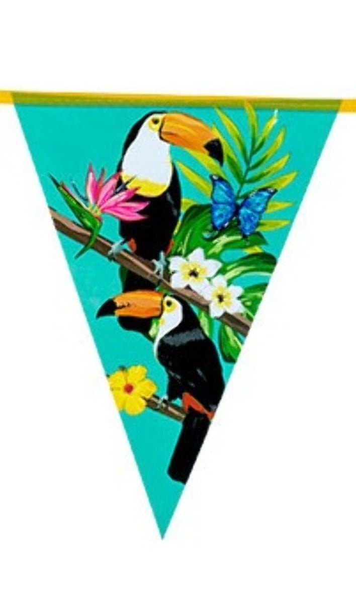 Girlande Hawaii Tukan Blumen