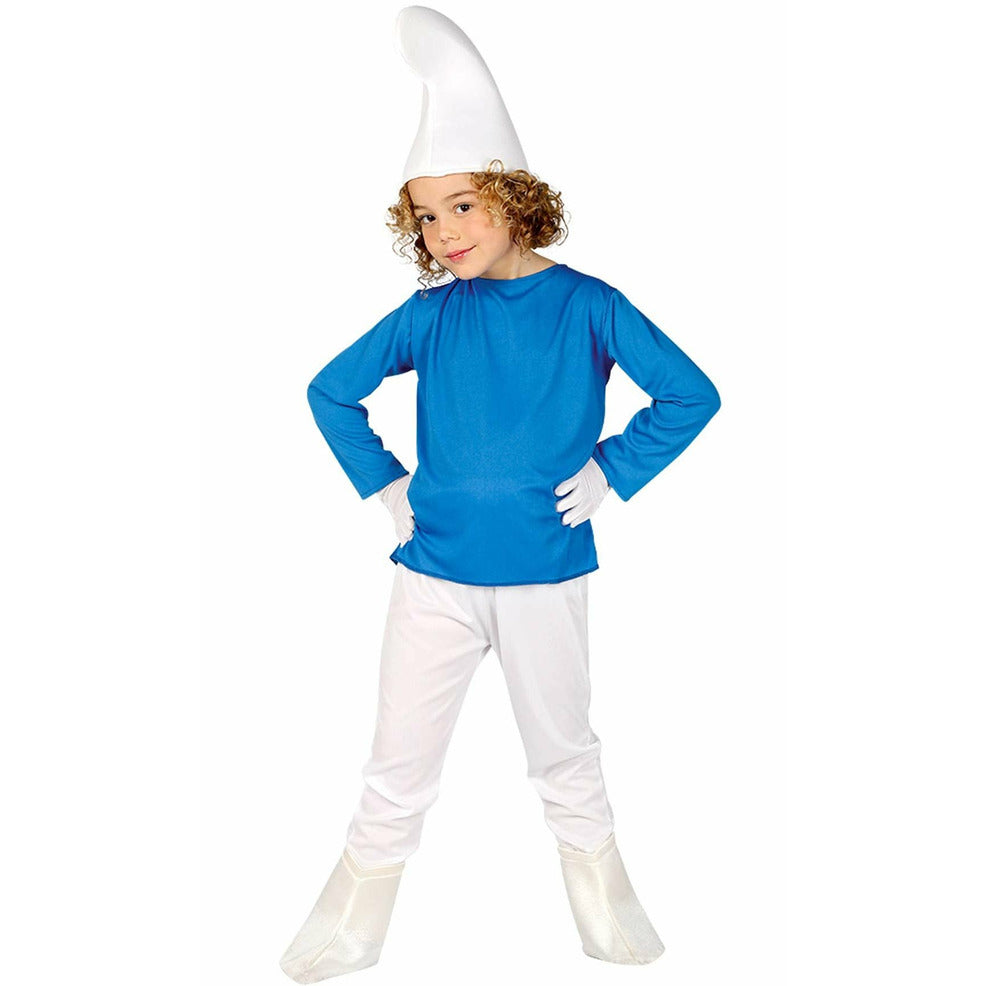 Disfraz de Duende Azul Pompón infantil | Don Disfraz