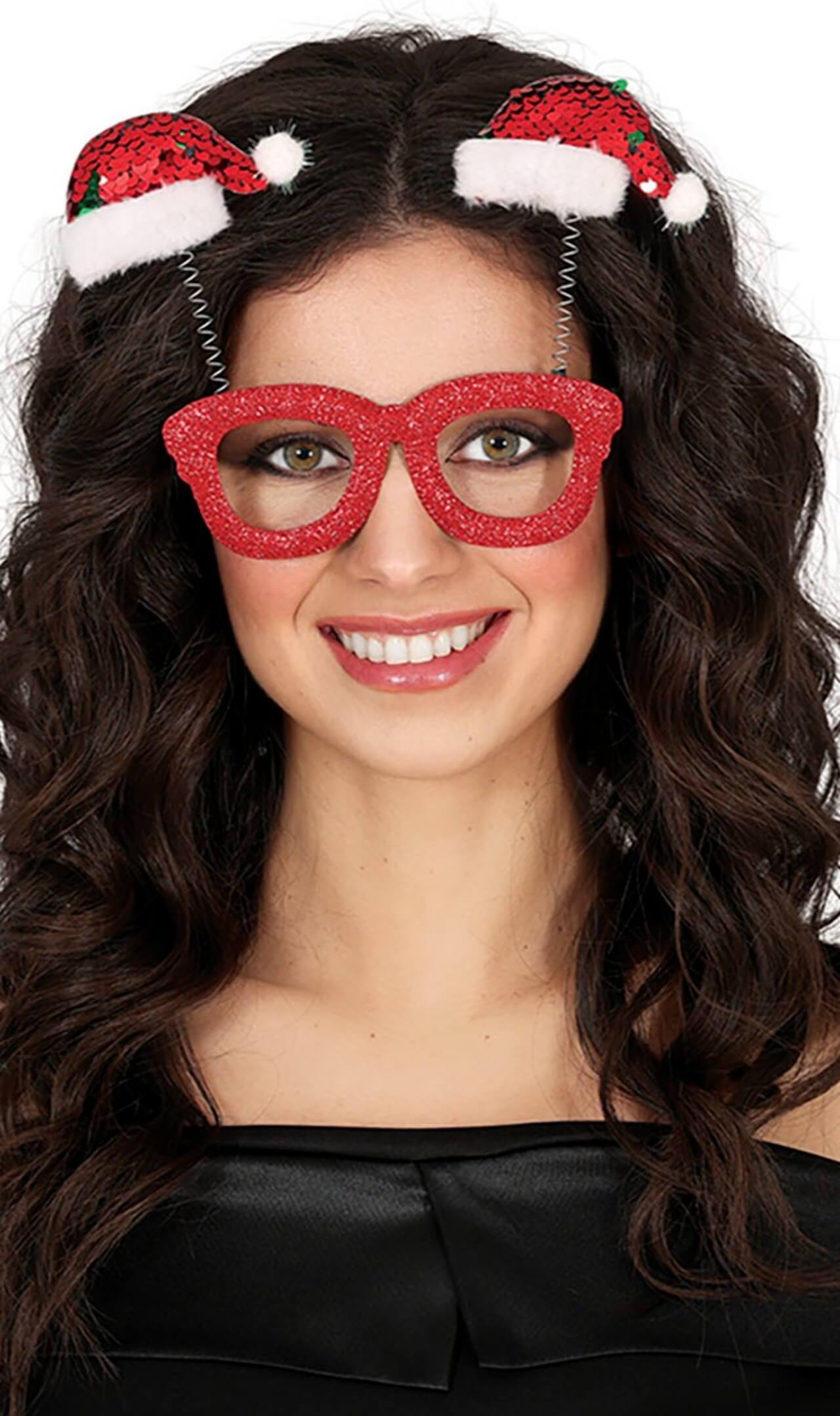 Rote Weihnachtsbrille