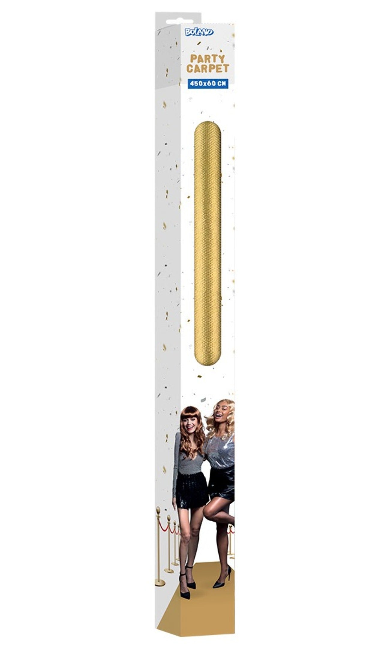 Langer Teppich gold